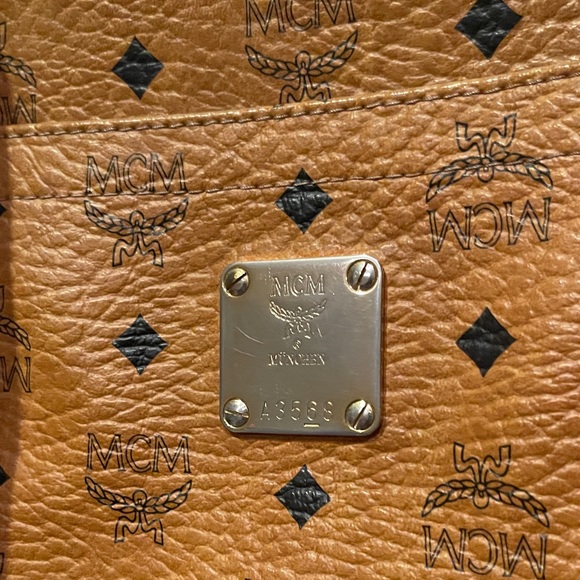 MCM Cognac Visetos Tote Bag - Picture 9 of 16